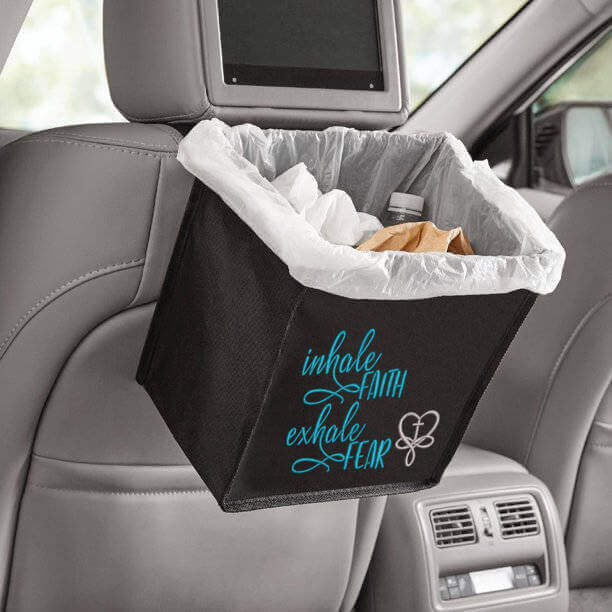 Monogrammed Car Seat Trash Organizer